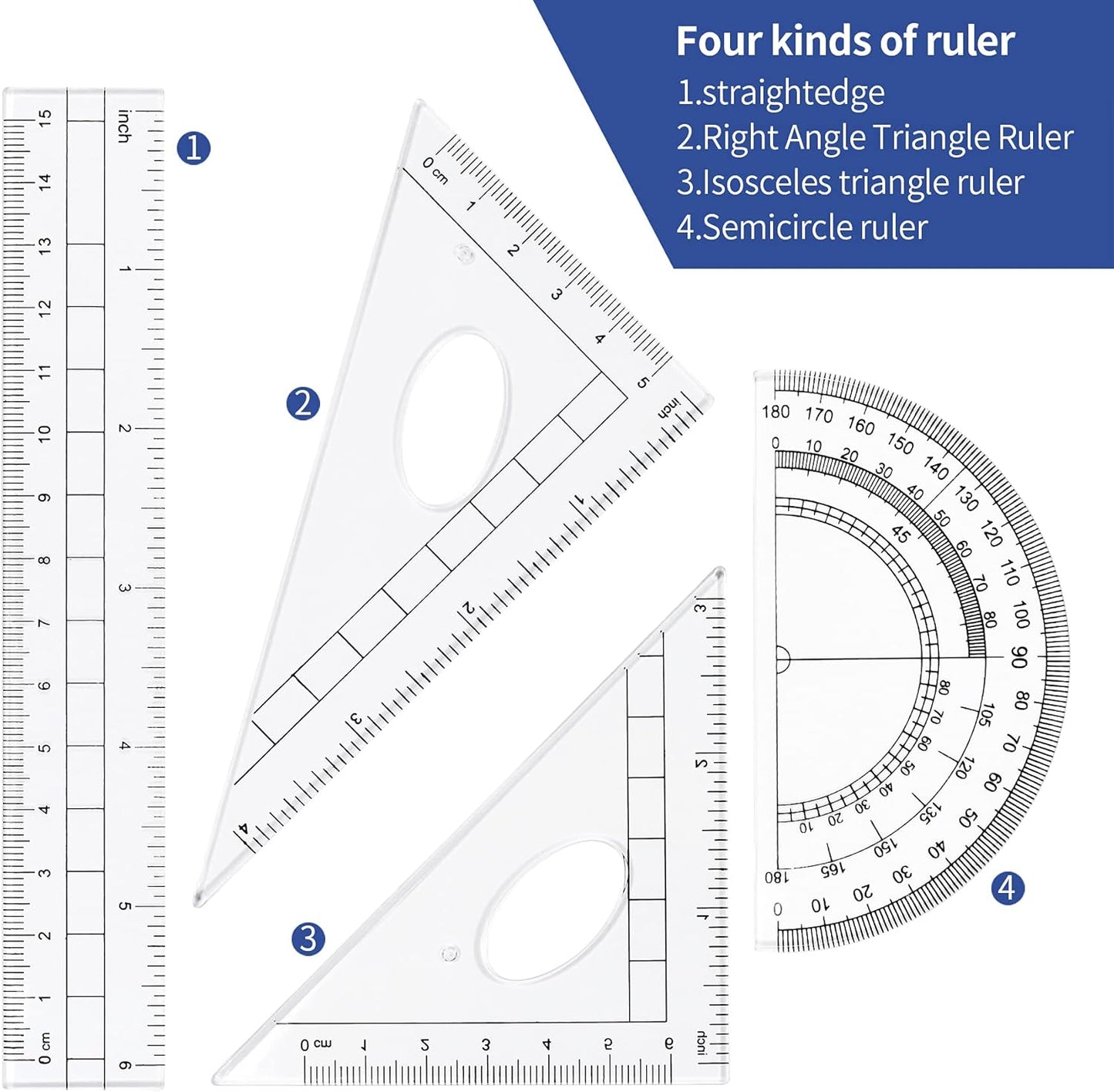 Math Geometry Kit - 10 Pieces set