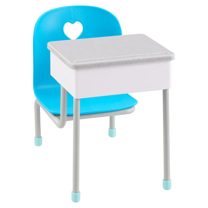 Plastic Student Desk with Blue Chair for Child 4+