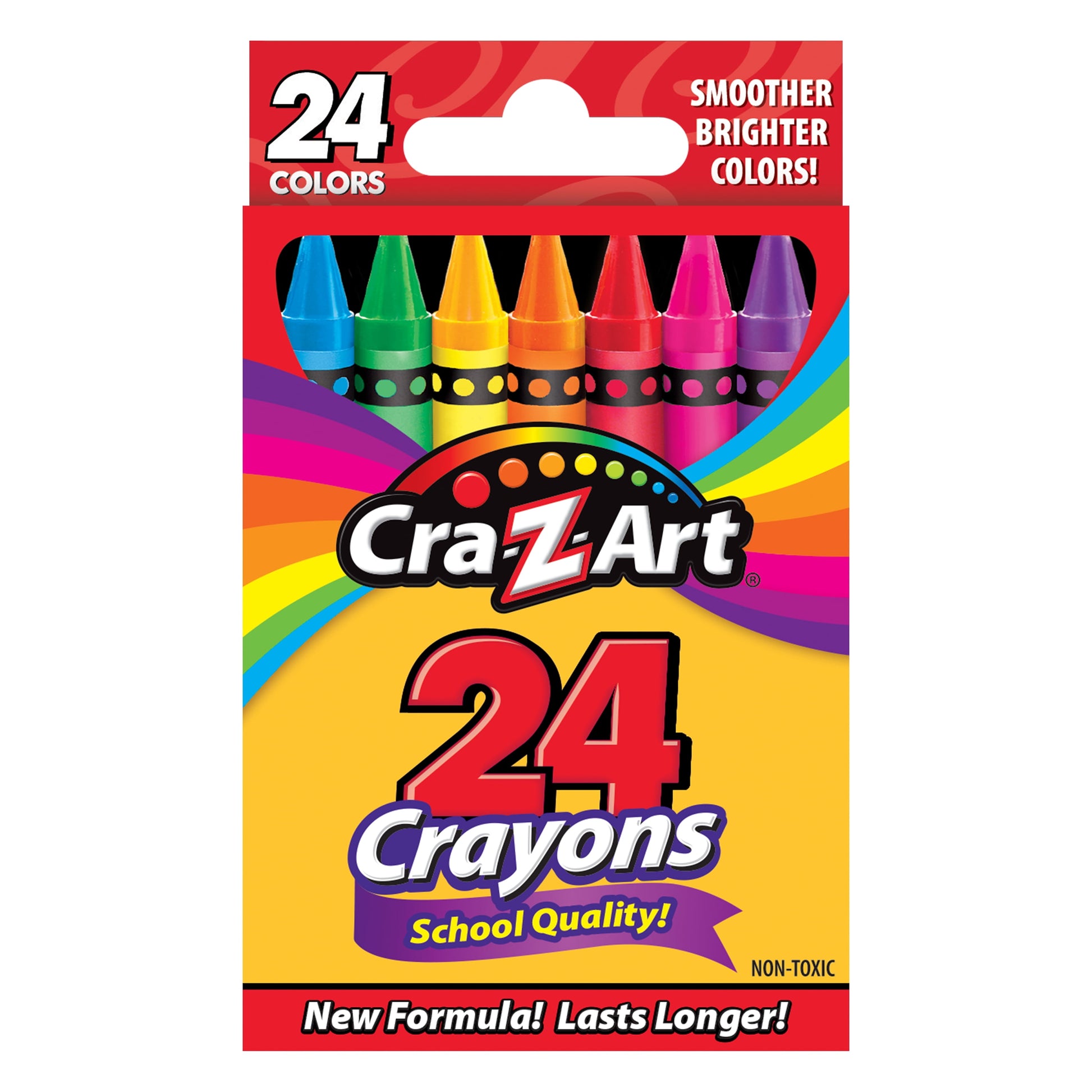 Vibrant 24 Count Multicolor Crayons - Essential Back to School Supplies, Perfect for Home and Classroom