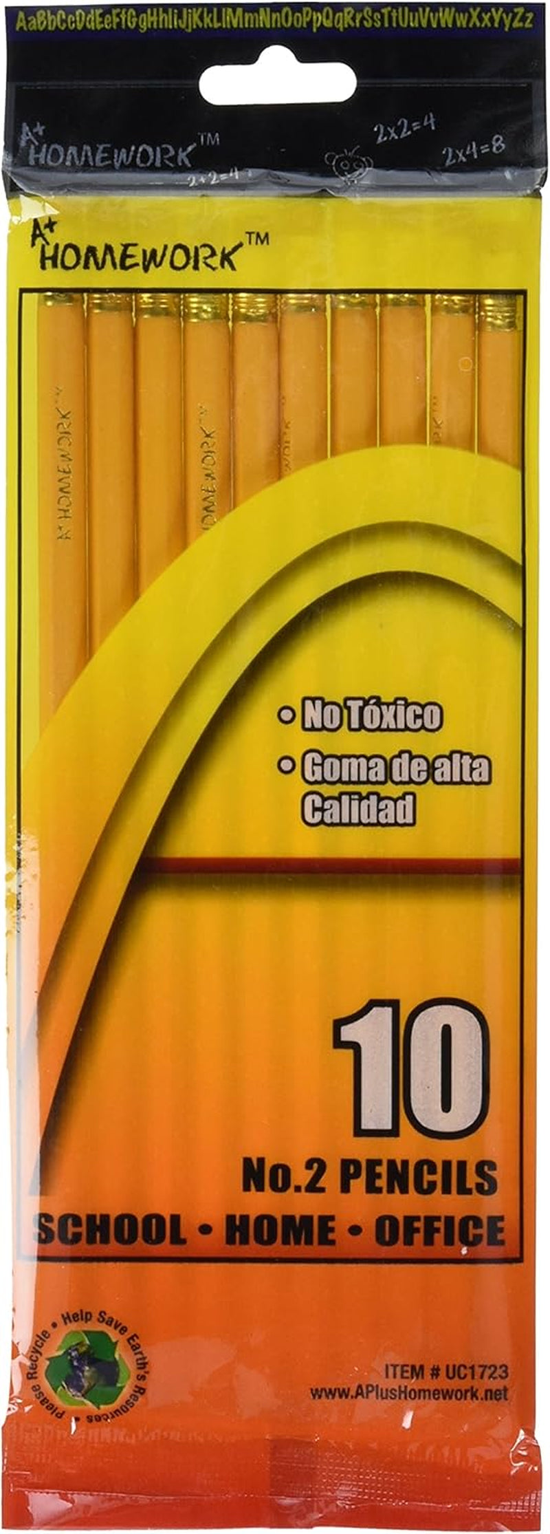 Premium Quality Graphite Pencils - No. 2, 10 Count Pack for School and Office Use