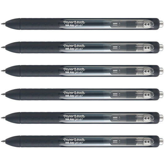 Elevate Your Writing with Paper Mate InkJoy 0.7mm Gel Pens - Black, 6-Pack