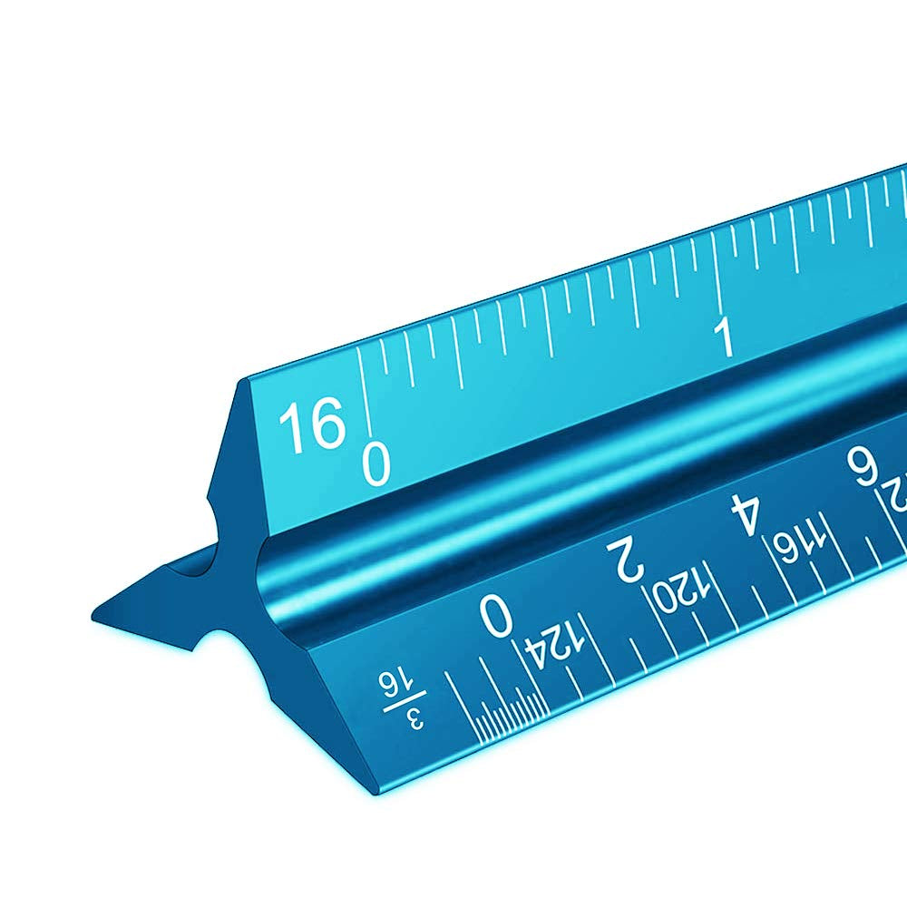 Aluminum Architect Scale Ruler - Triangular Scale For Blueprint