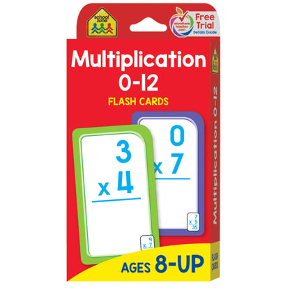 Engaging Multiplication Flash Cards for Ages 8 and Up - 55 Double-Sided Learning Cards