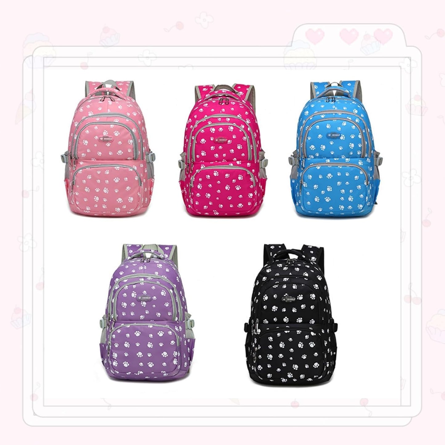  Girls Backpack Primary Book Bag School Bag for Boys