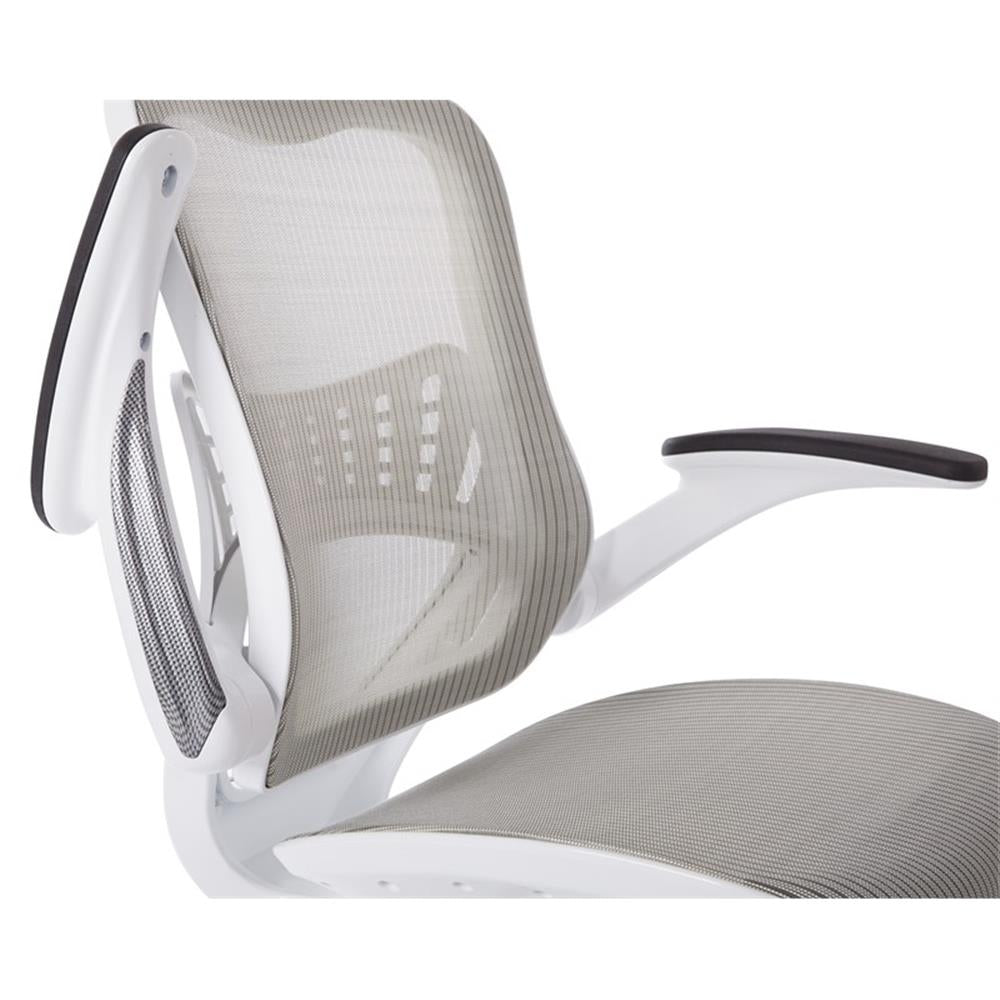 Riley Ergonomic Office Chair with Adjustable White Mesh Seat and Back for Ultimate Comfort