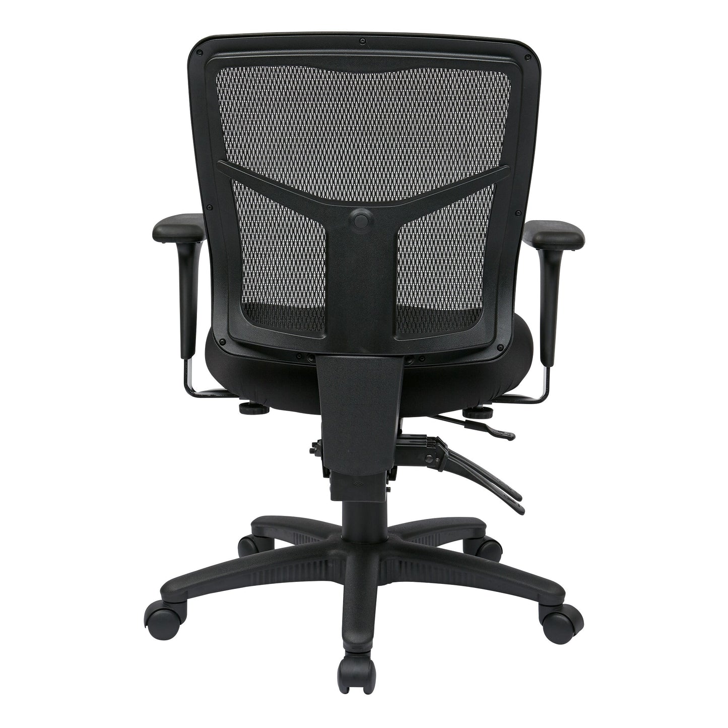 Progrid Back Managers Office Chair - Ergonomic Black Mesh Seat with 2-Way Adjustable Arms