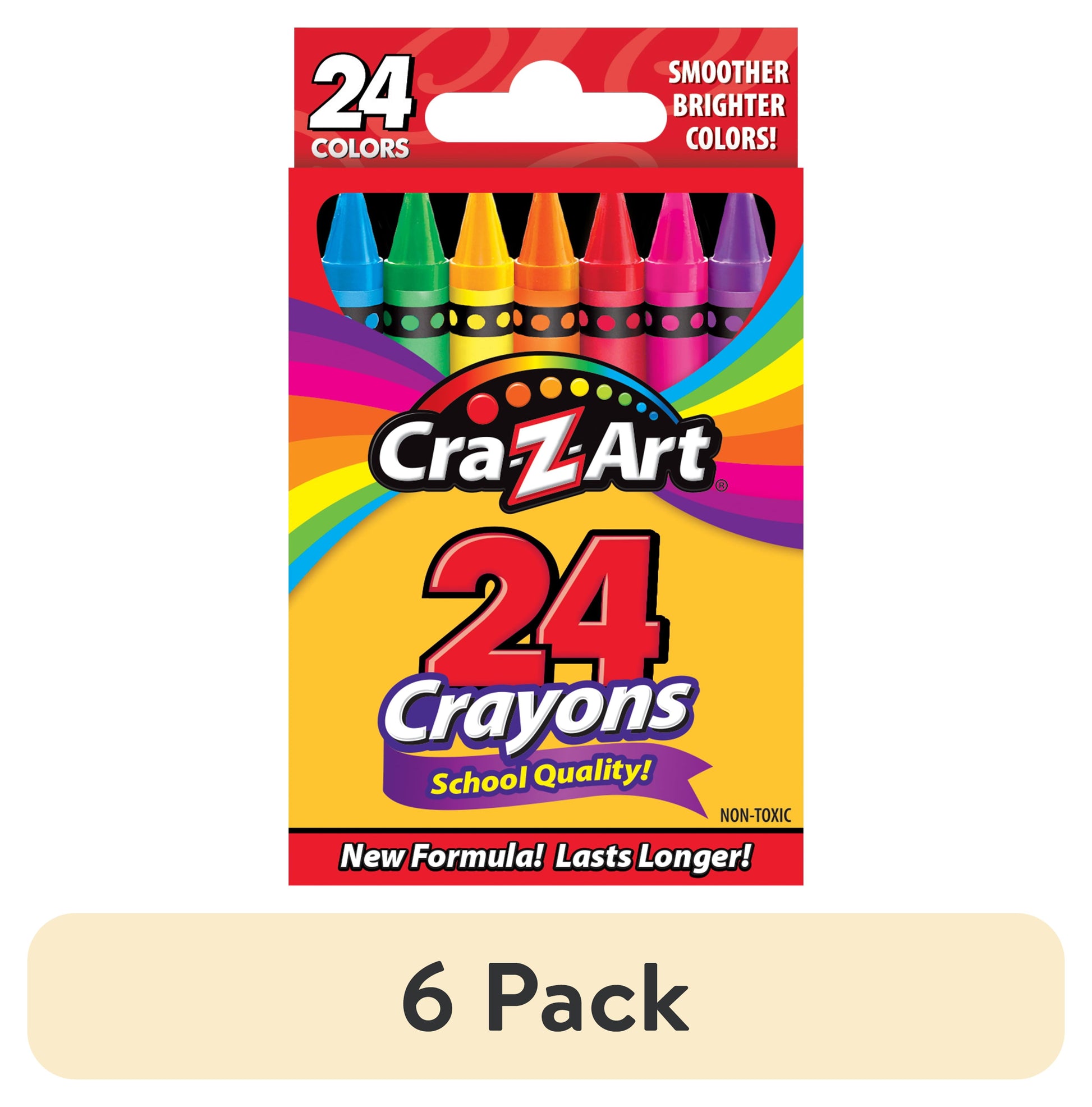 Vibrant 24 Count Multicolor Crayons - Essential Back to School Supplies, Perfect for Home and Classroom