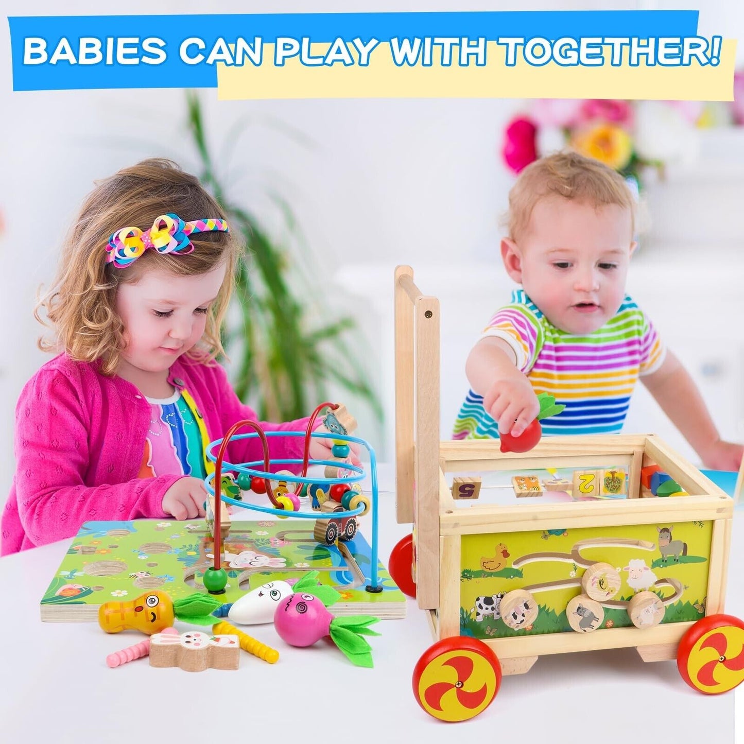 Discover the 7-in-1 Wooden Activity Cube: A Montessori-Inspired Educational Toy for Toddlers