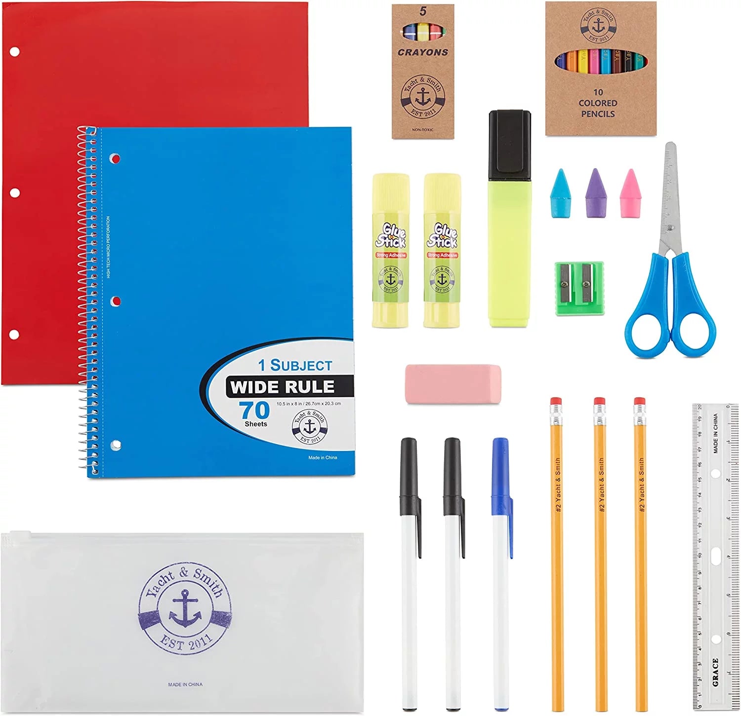 Comprehensive 34-Piece Back to School Supplies Kit – Essential Educational Bundle for Children in Grades 1-6