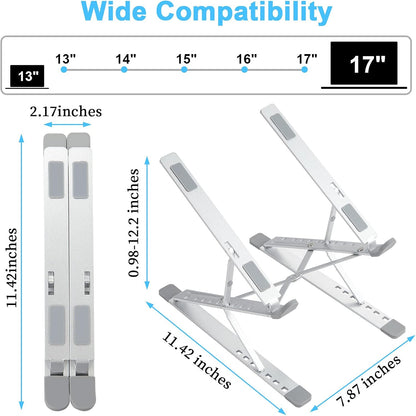 Elevate Your Workspace with Our Adjustable Laptop Stand - Ergonomic, Portable, and Compatible with All Laptops!