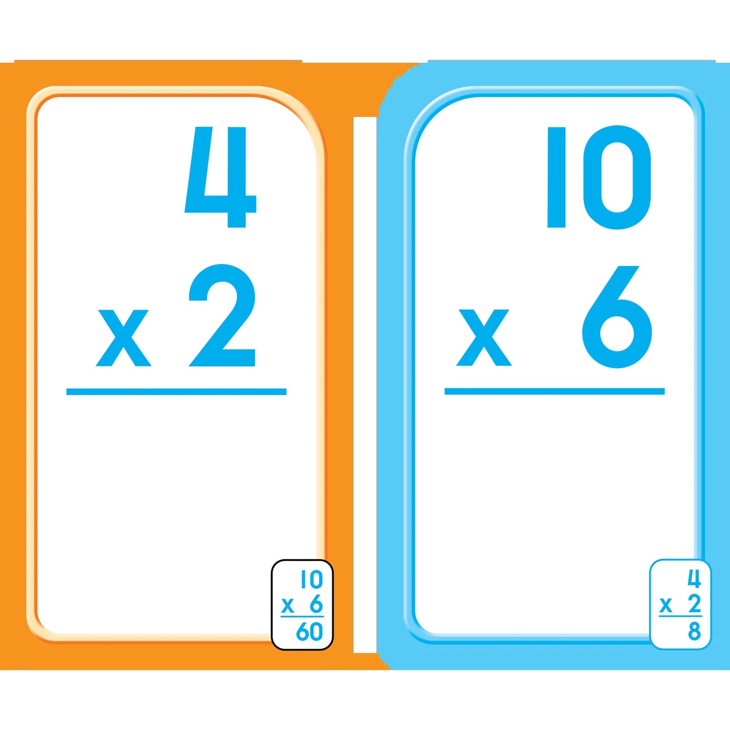 Engaging Multiplication Flash Cards for Ages 8 and Up - 55 Double-Sided Learning Cards