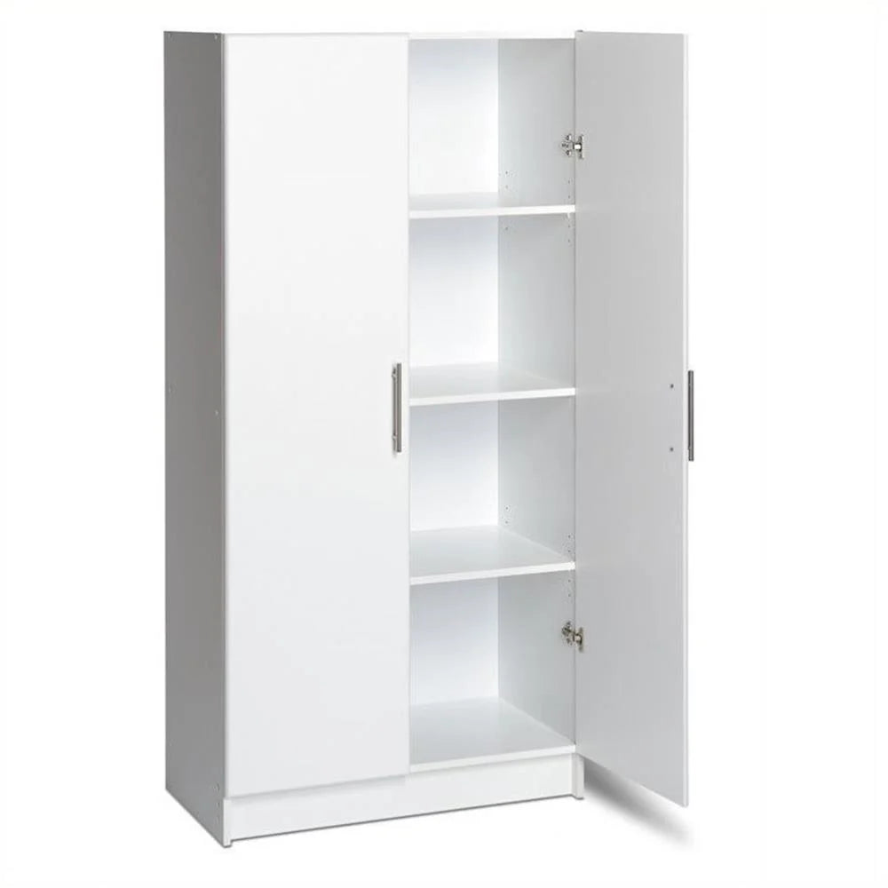 Elegant 32" Eco-Friendly Wooden Storage Cabinet in White - Enhanced Depth for Optimal Organization