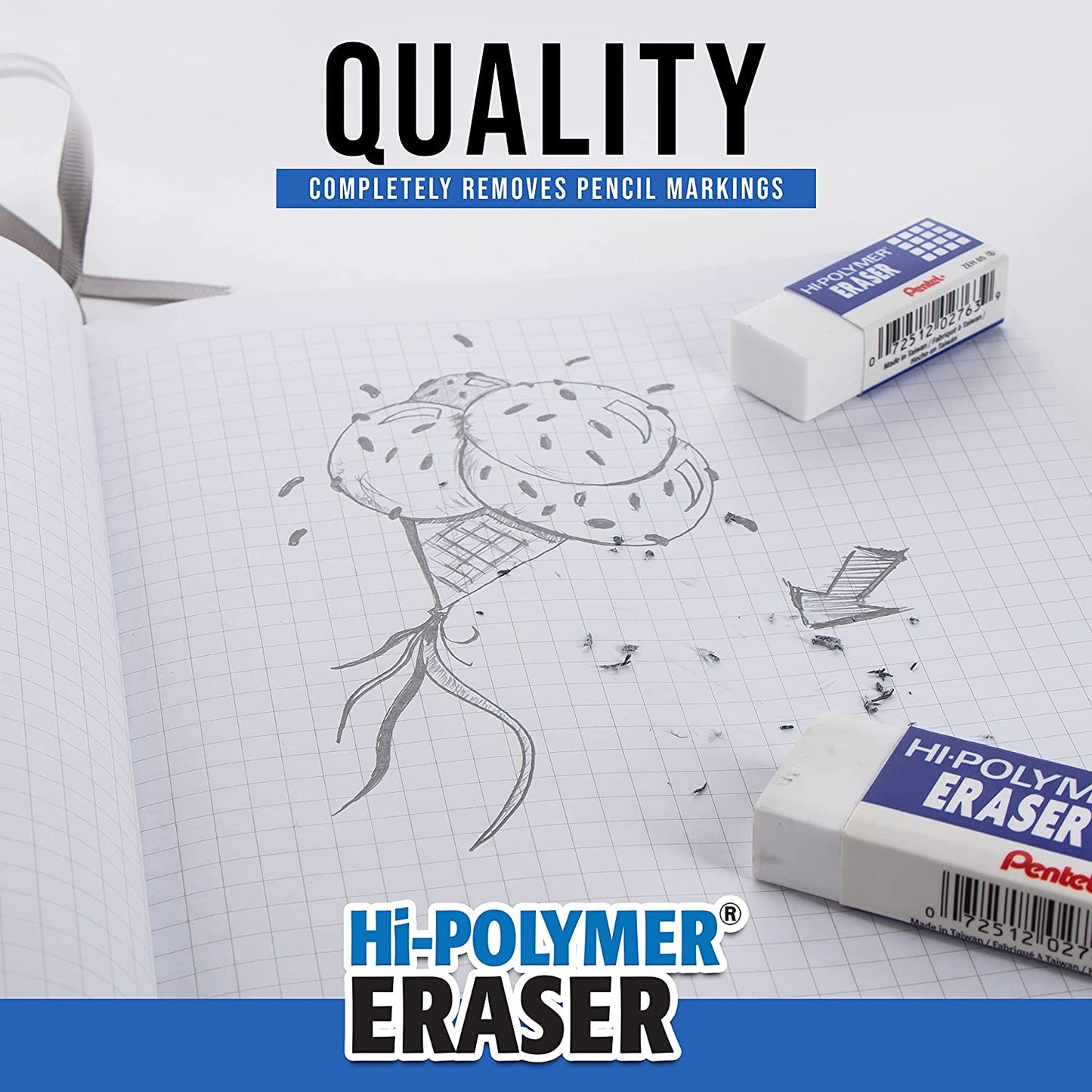  Pack of 10 hi-polymer block erasers