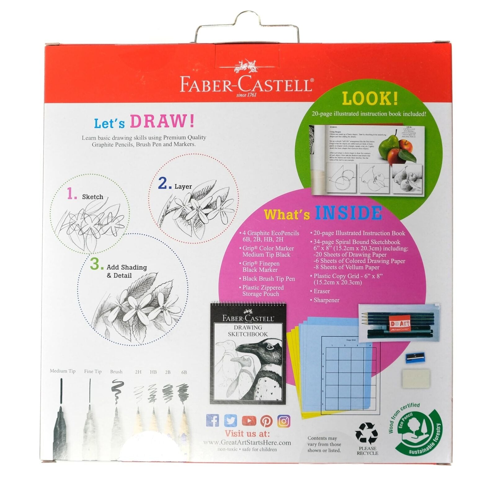 Faber-Castell Do Art Drawing and Sketching Art Kit - Comprehensive Premium Craft Set for Aspiring Young Artists