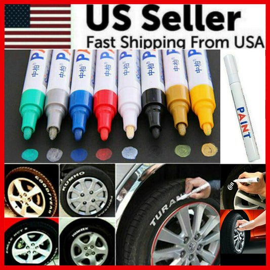 Waterproof Permanent Paint Marker Pen - Ideal for Car Tyres, Tread, Rubber and Metal Surfaces