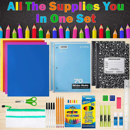 Comprehensive Double Set of School Supplies for Kids - Ultimate Back to School Supply Box