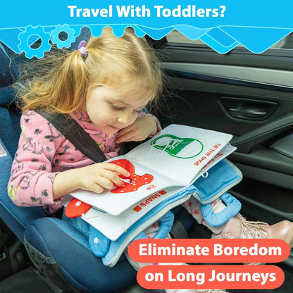 Montessori-Inspired Fabric Quiet Book: Engaging Touch, Feel, and Learn Activities for Toddlers - Ideal Portable Sensory Educational Toy for Travel