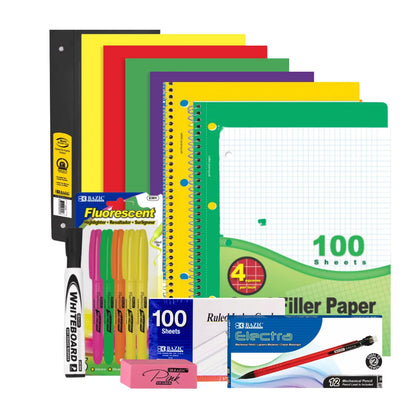 Comprehensive Middle and High School Supply Bundle - Essential 25-Piece Kit for Back to School Success