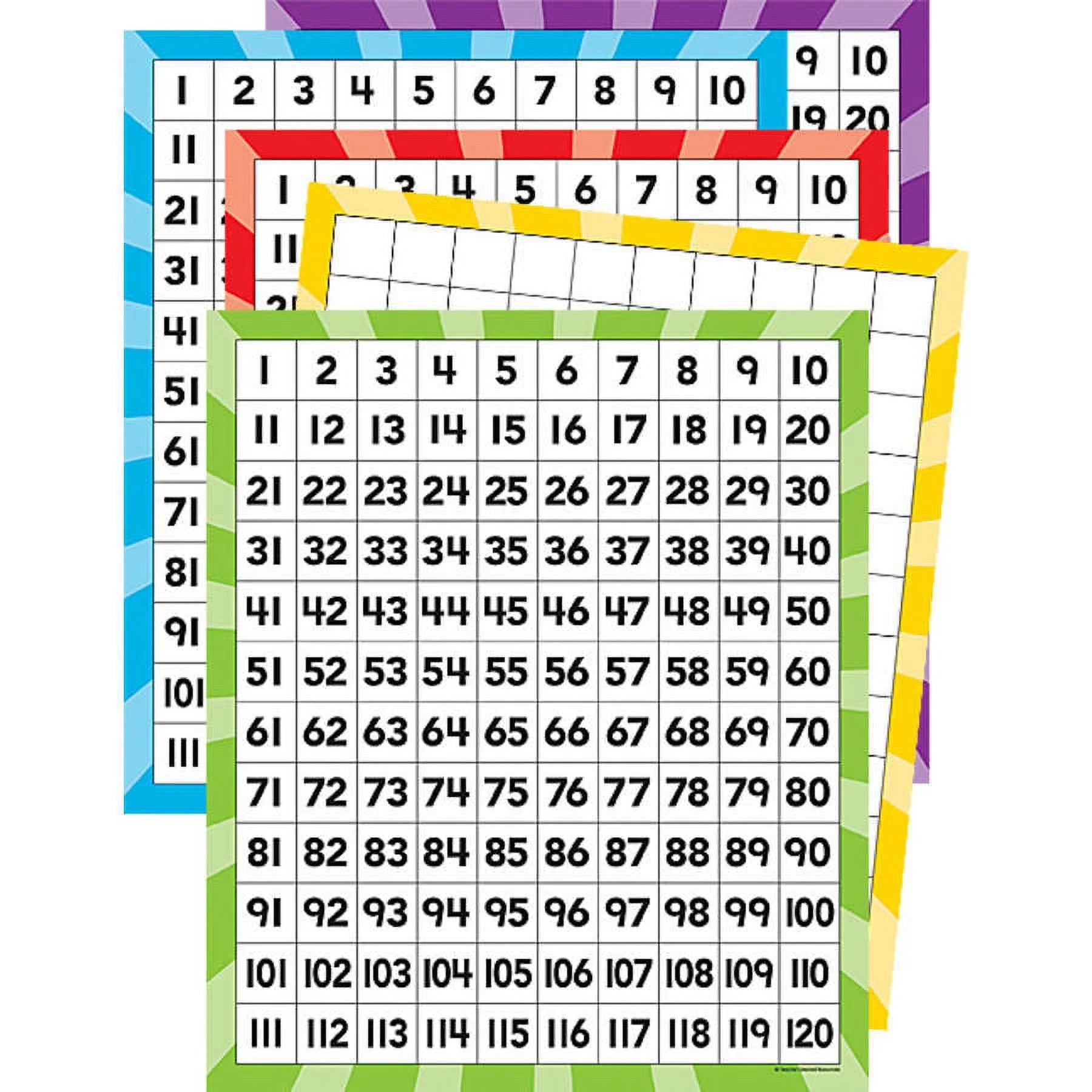 Engaging 120 Number Boards - 10 Pack for Interactive Learning