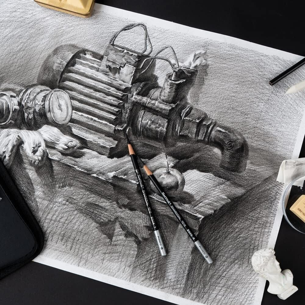 Comprehensive 29-Piece Professional Drawing Artist Kit with Pencils, Charcoal Tools, and Accessories for Aspiring Artists