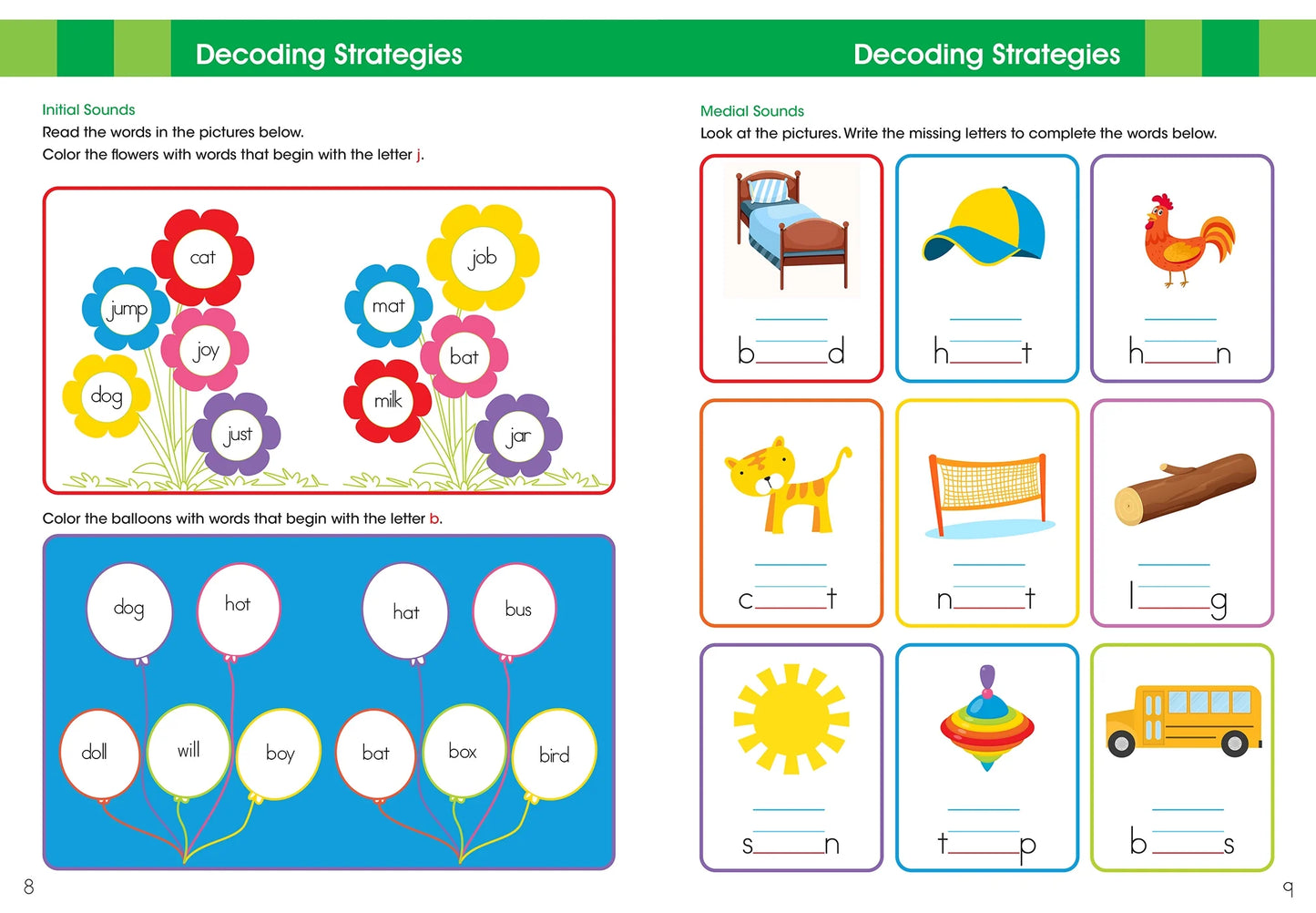 Ready to Learn: Engaging First Grade Reading Workbook for Developing Sight Words, Comprehension, and Vocabulary Skills