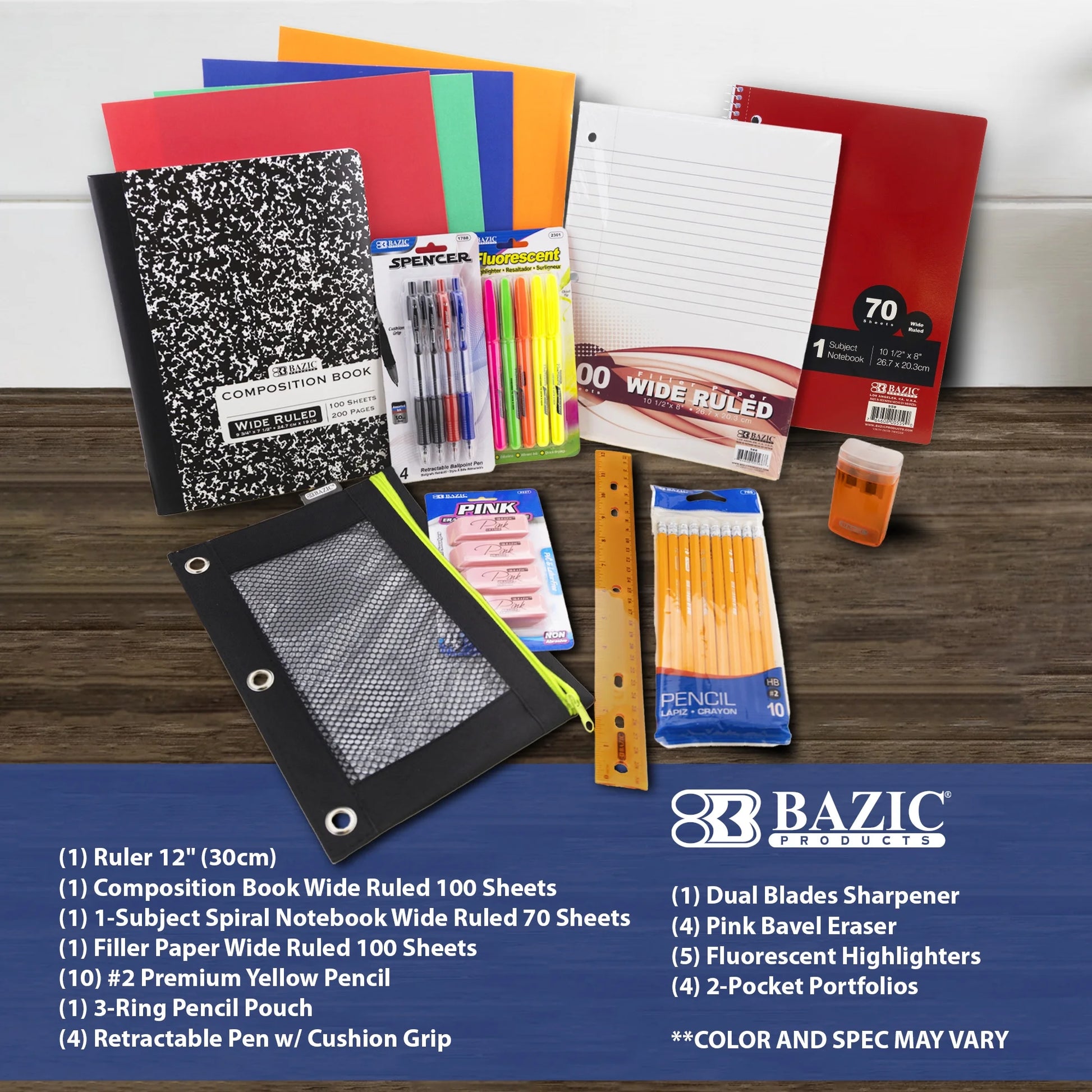 Ultimate Back to School Kit: 33 Essential Stationery Supplies for K-12 Students - Perfect for Organizing Your School Year!