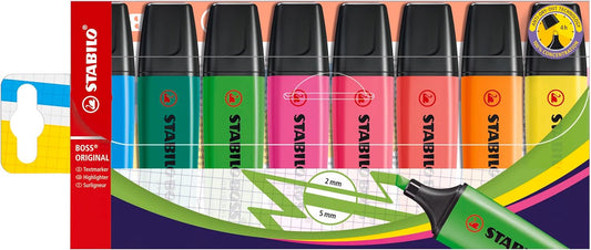 Highlighter BOSS ORIGINAL - Pack of 8 - Assorted Colors