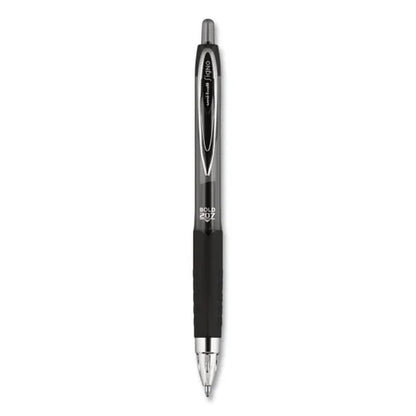 Premium Signo 207 Retractable Gel Pens - Bold 1.0 mm Black Ink, Translucent Black Barrel, Bundle of 120