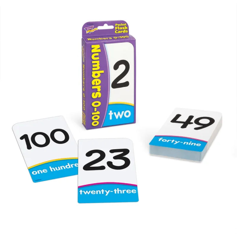 Engaging Numbers 0-100 Flash Cards for Fun Learning - 56 Cards per Box