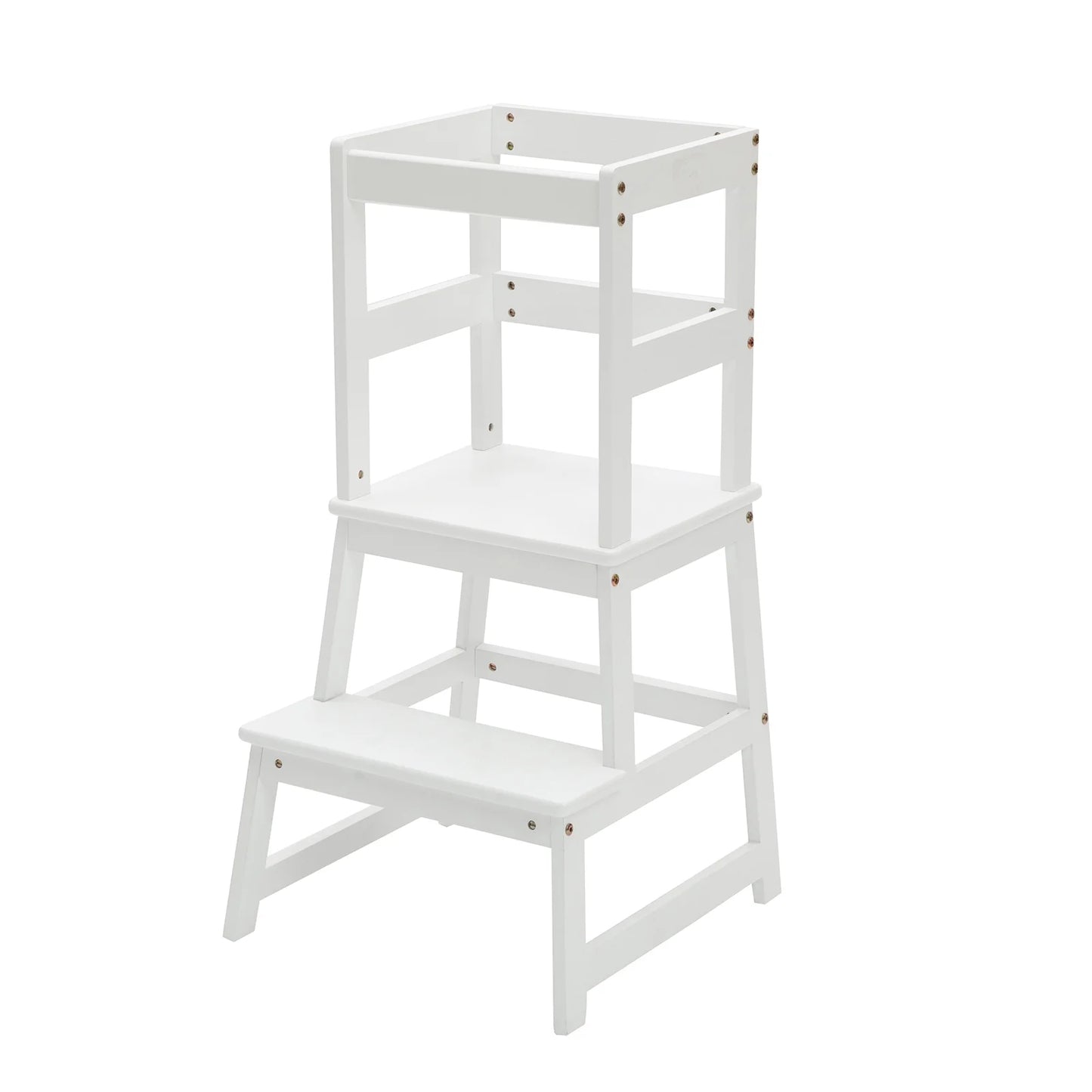 Elevate Your Child's Independence with Our White Montessori Kitchen Step Stool for Toddlers - A Safe and Stylish Learning Tower for Little Helpers