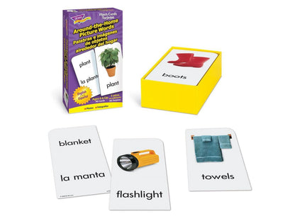 Bilingual English/Spanish Picture Words Flash Cards for Engaging Language Learning