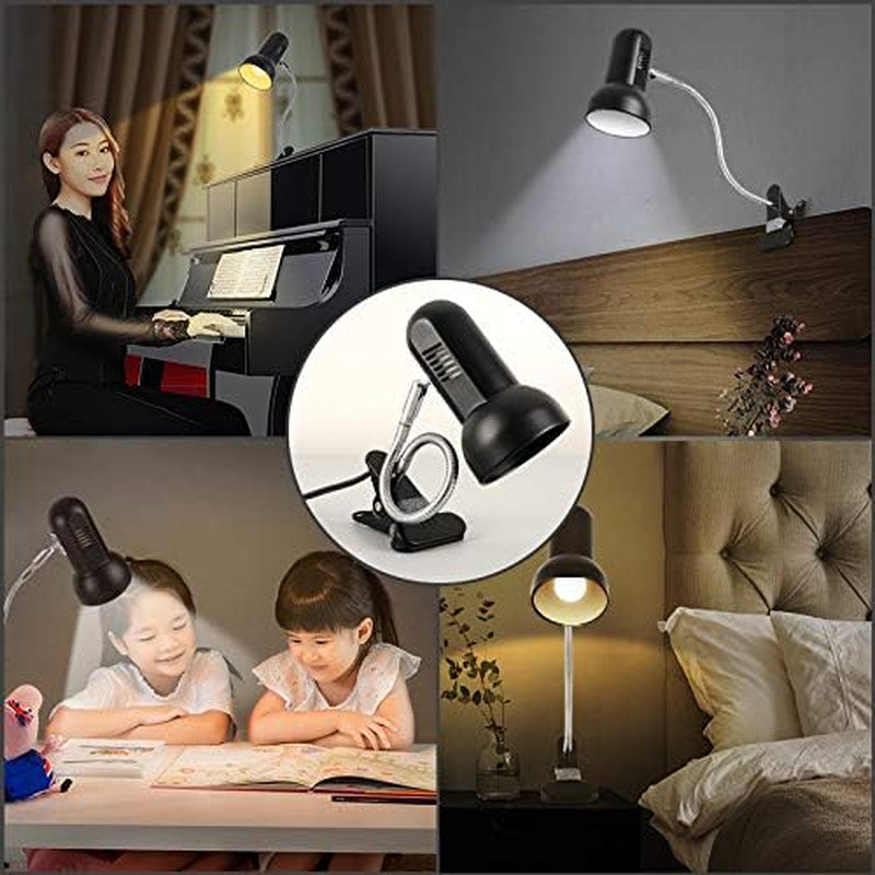 Versatile 360° Flexible Clip-On Desk Lamp - Ideal for Reading, Home Office, and Bedroom Lighting