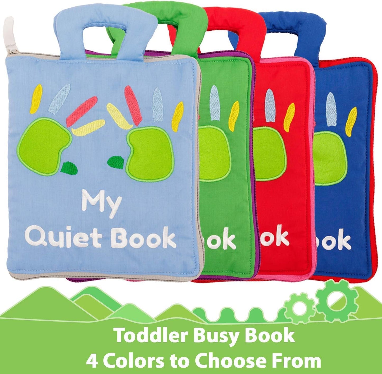 Montessori-Inspired Fabric Quiet Book: Engaging Touch, Feel, and Learn Activities for Toddlers - Ideal Portable Sensory Educational Toy for Travel