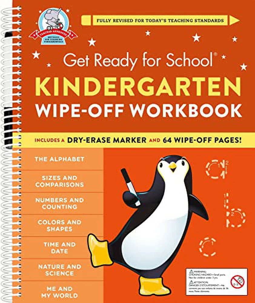 Get Ready for School: Engaging Kindergarten Wipe-Off Workbook for Young Learners