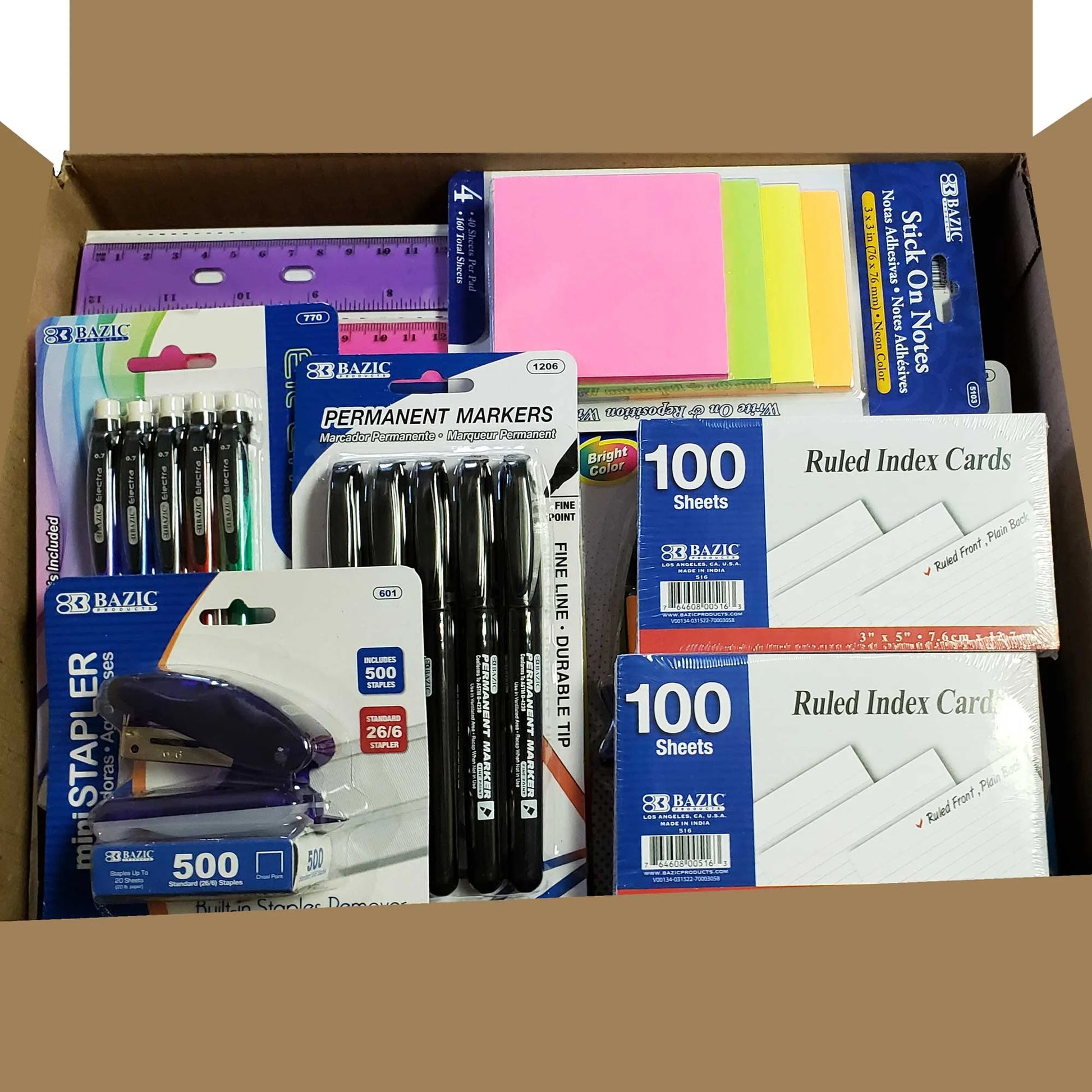 Middle High School Kit Bundle Stationery with 2-Pocket Portfolios Sheets, 70 Count