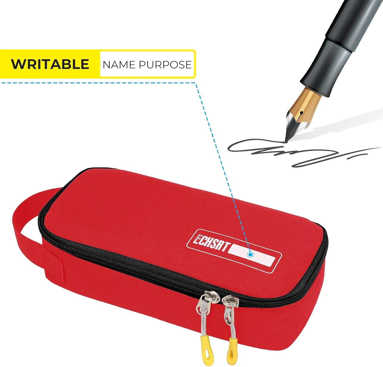 Stylish Large Capacity Red Pencil Case for Ultimate Organization