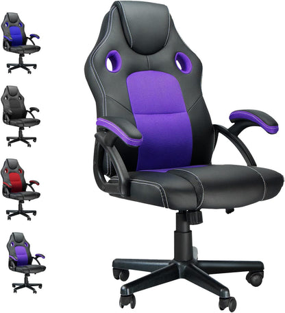 Ergonomic Purple Gaming Office Chair 