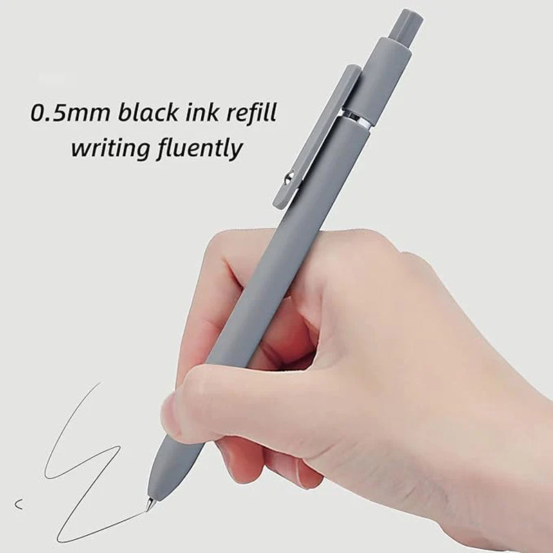 Premium Gel Pens Set - 5 Pcs 0.5mm Black Ink Fine Point Writing Pens for Smooth Note Taking and Journaling - Stylish Office and School Supplies Gift for Men and Women