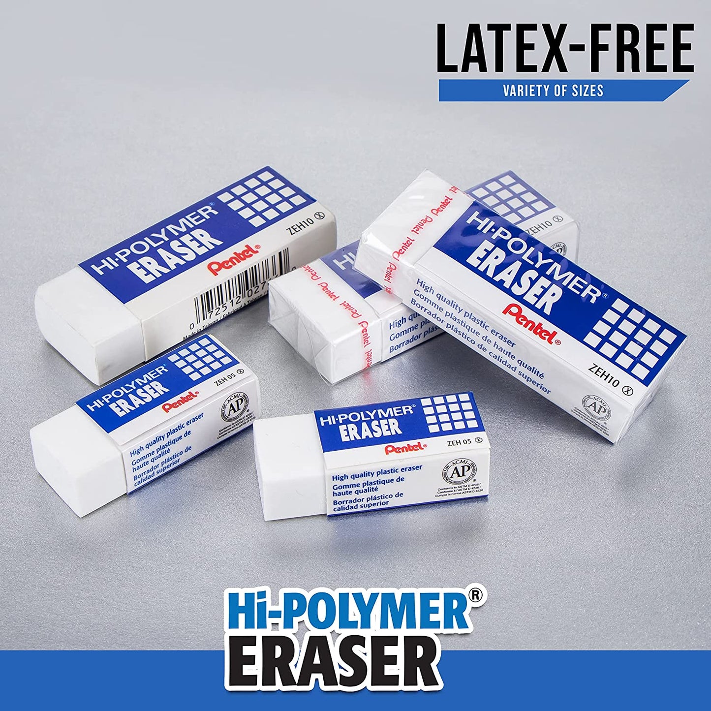  Pack of 10 hi-polymer block erasers