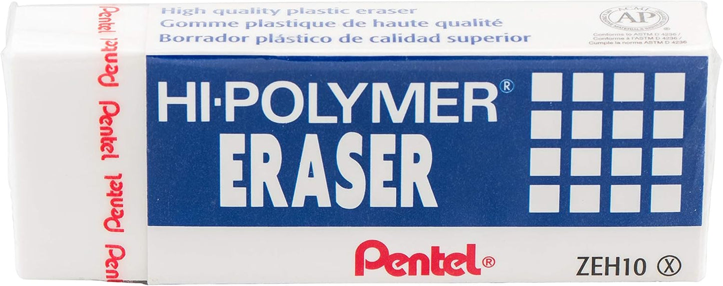  Pack of 10 hi-polymer block erasers