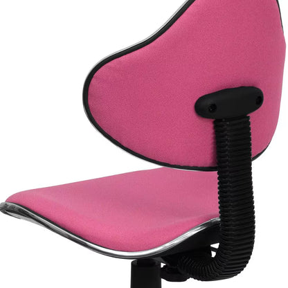 Pink Fabric Ergonomic Swivel Task Chair