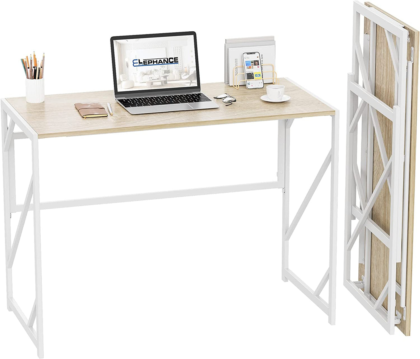 Versatile Folding Desk: Modern Computer Desk for Home Office - No Assembly Required, Perfect for Small Spaces