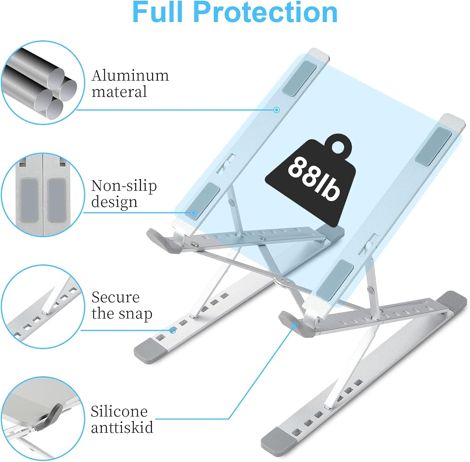 Elevate Your Workspace with Our Adjustable Laptop Stand - Ergonomic, Portable, and Compatible with All Laptops!