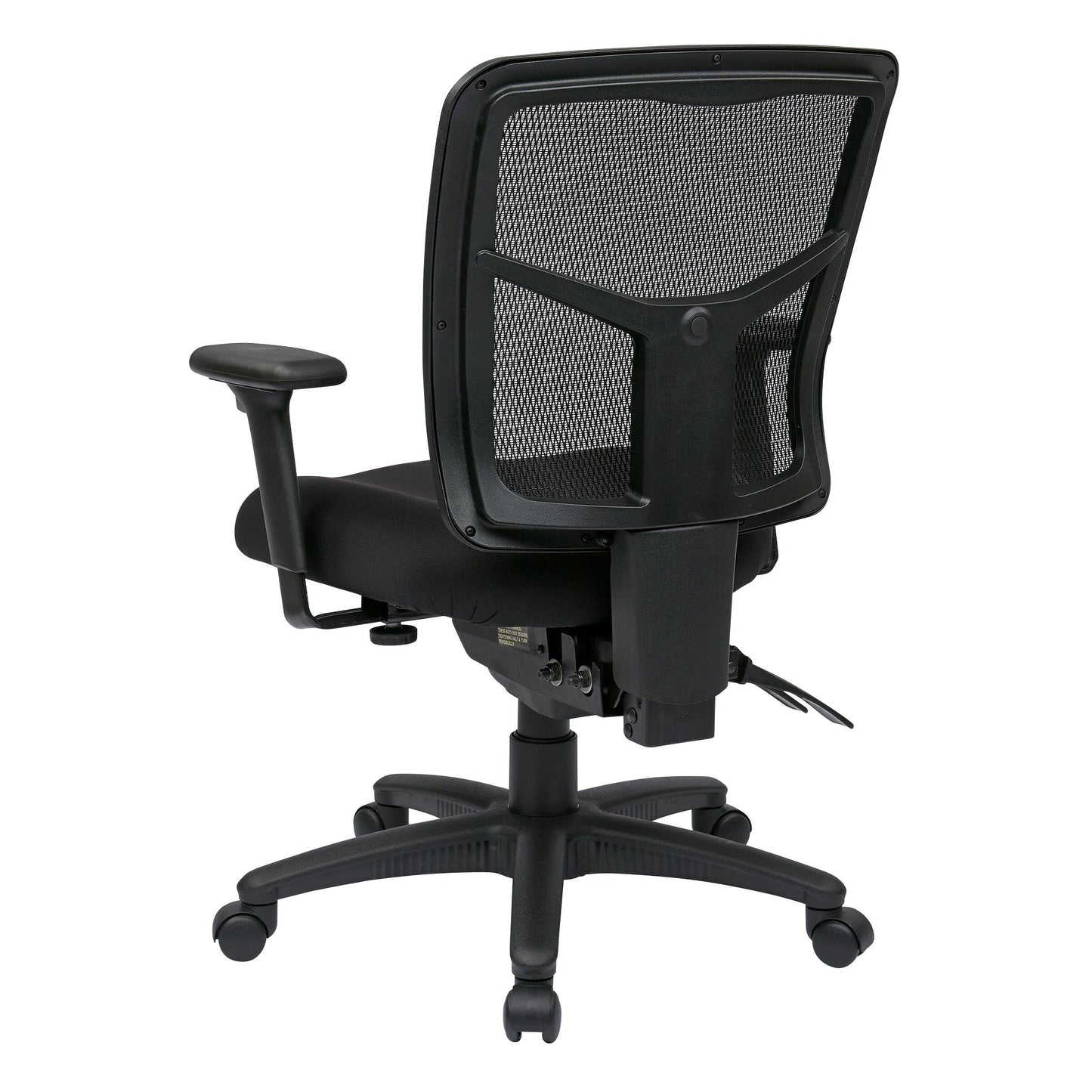 Progrid Back Managers Office Chair - Ergonomic Black Mesh Seat with 2-Way Adjustable Arms