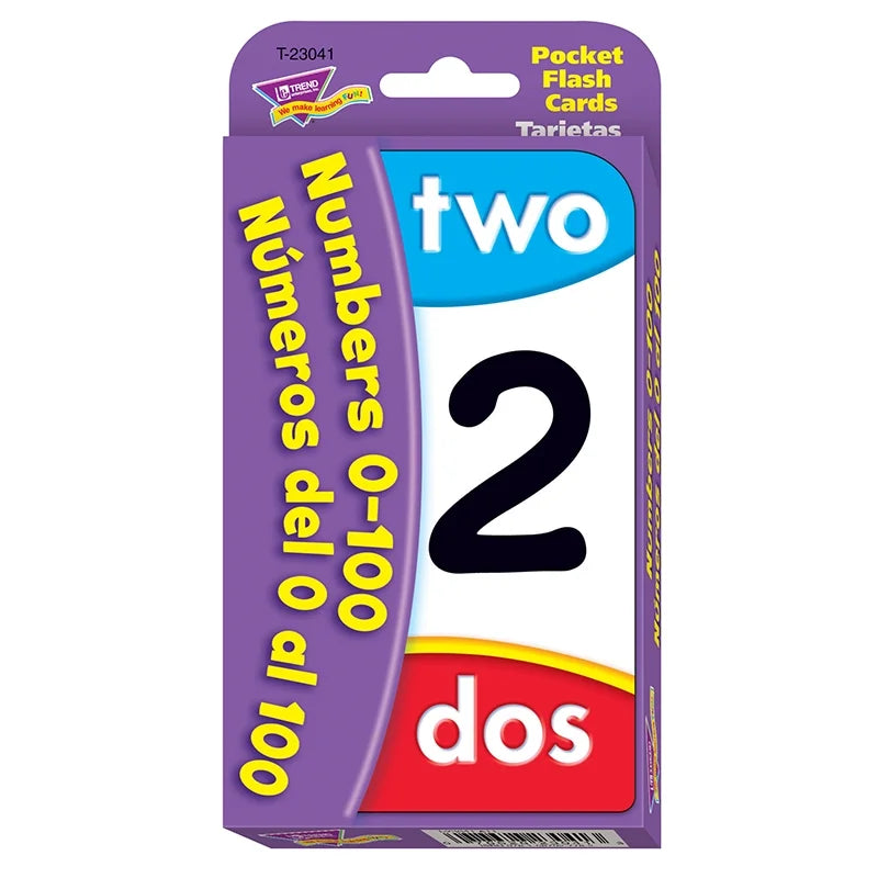 Engaging Numbers 0 - 100 Pocket Flash Cards for Kindergarten to 2nd Grade - T-23041 by TREND Enterprises