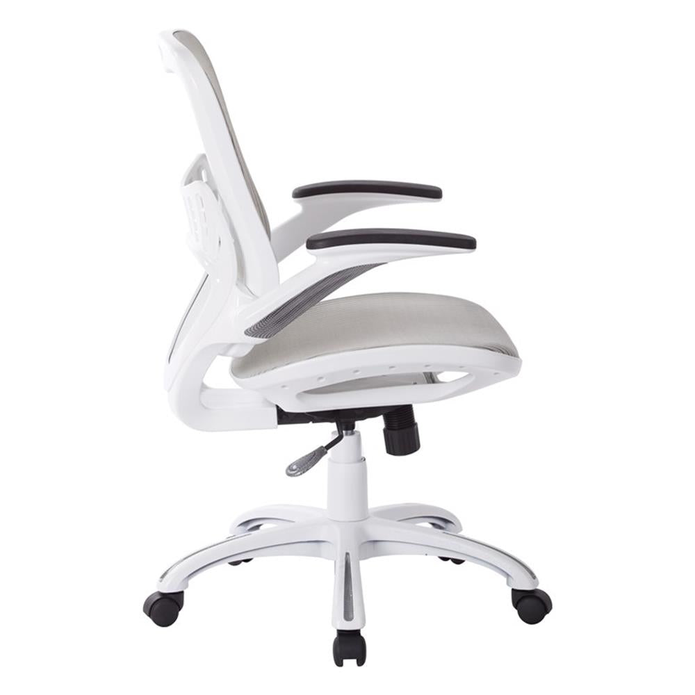 Riley Ergonomic Office Chair with Adjustable White Mesh Seat and Back for Ultimate Comfort