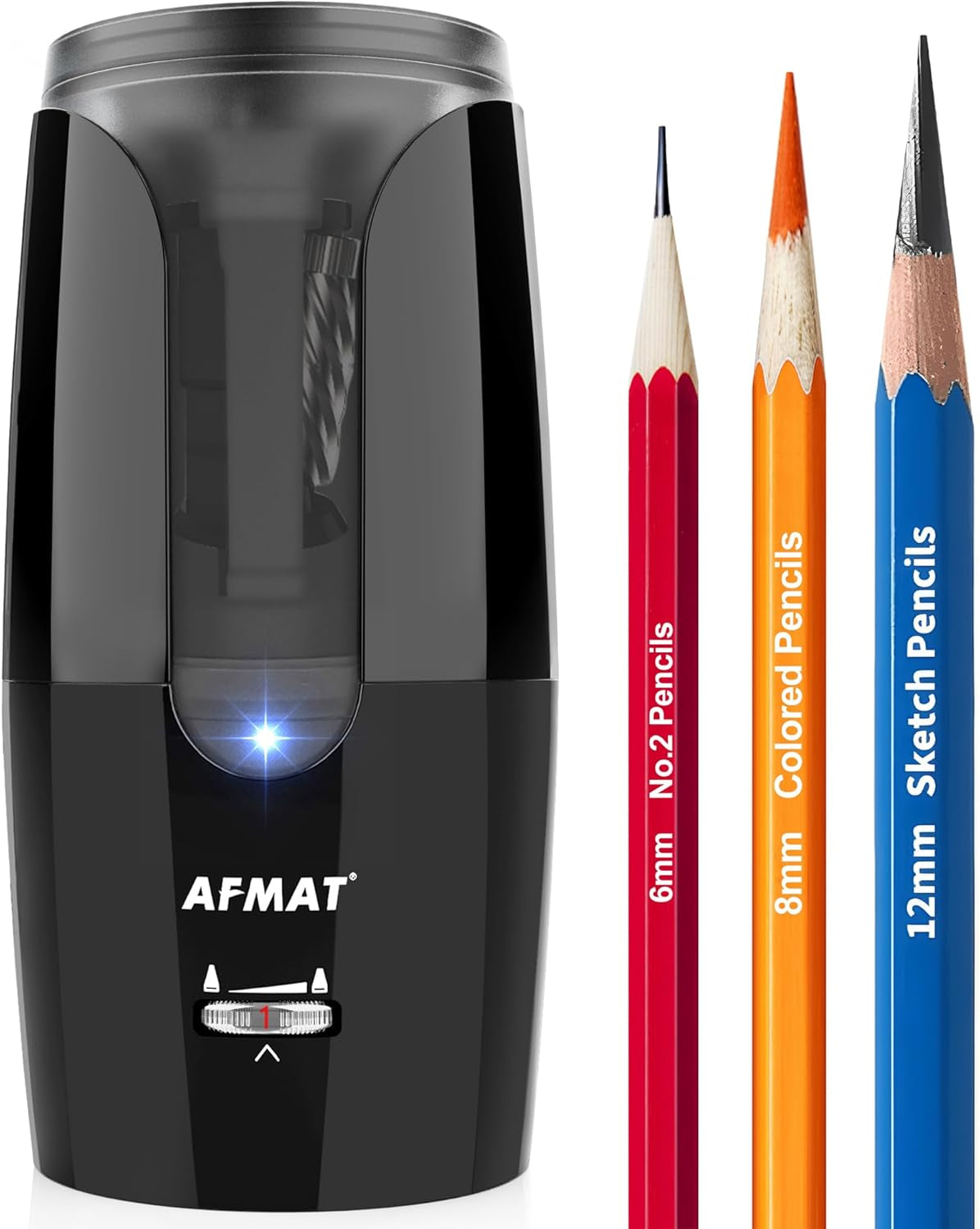 Rechargeable Long Point Pencil Sharpener for Artist, Fast Sharpen & Auto Stop, 8-17Mm Super Long Point, Electric Artist Pencil Sharpener for Φ6-12Mm Charcoal/Drawing/Sketching/Colored Pencils