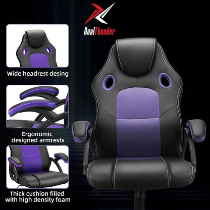 Ergonomic Purple Gaming Office Chair 