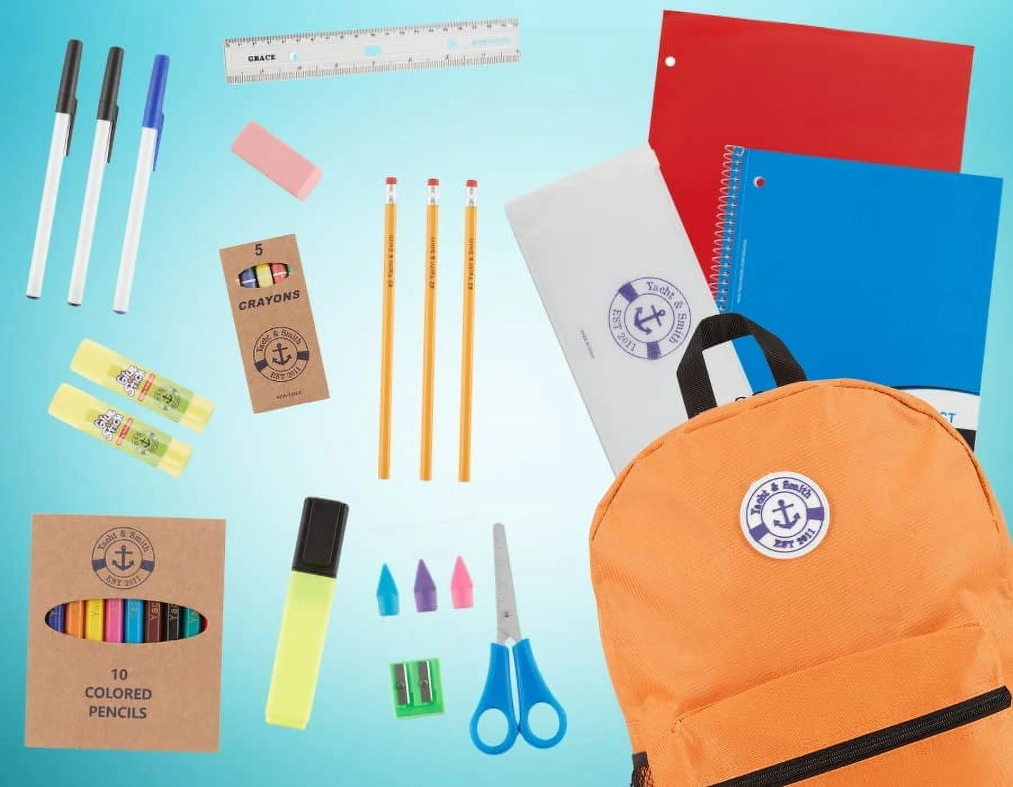 Comprehensive 34-Piece Back to School Supplies Kit – Essential Educational Bundle for Children in Grades 1-6