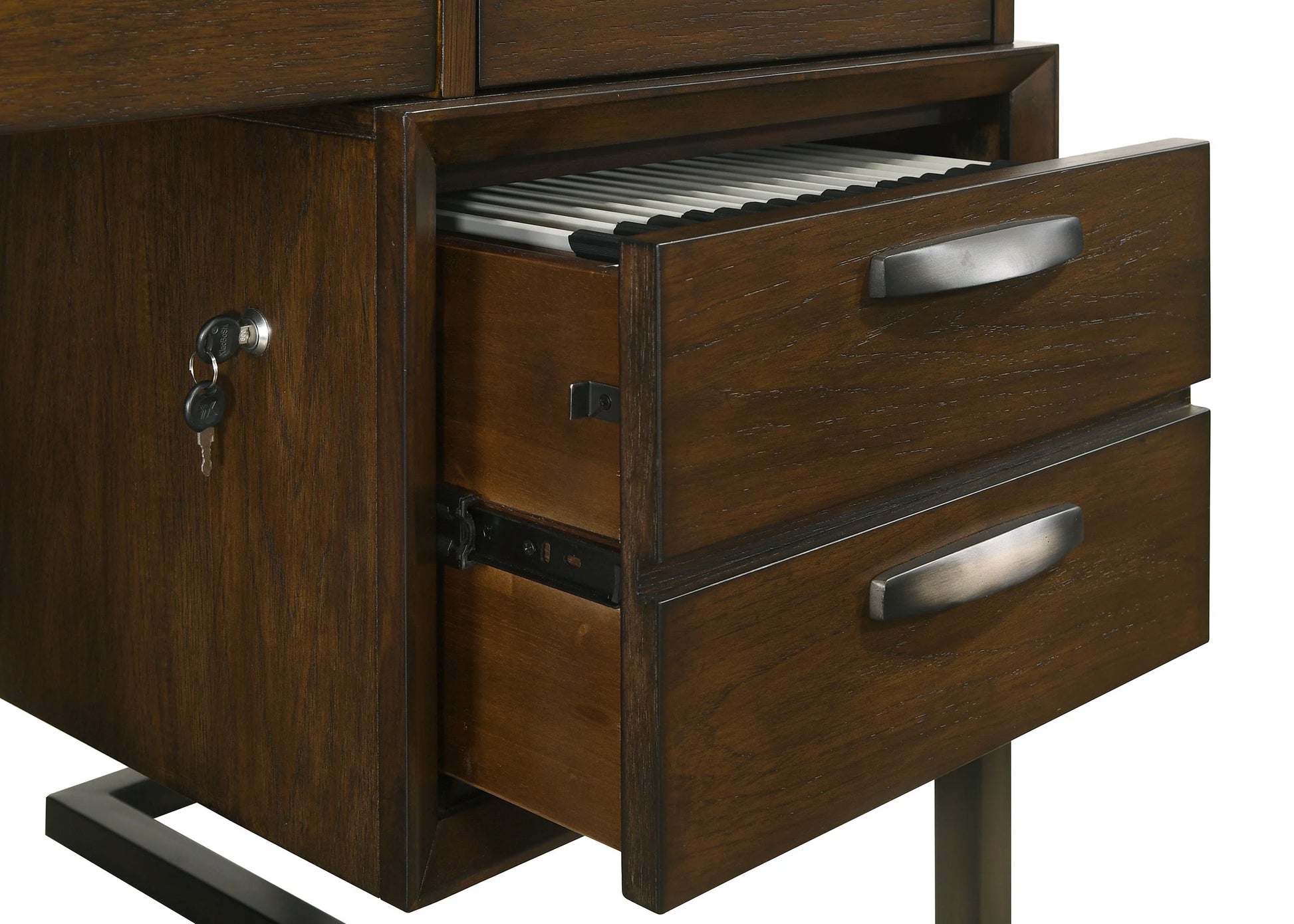 Marshall Executive Desk - Elegant Dark Walnut Finish with Functional Design for Modern Offices